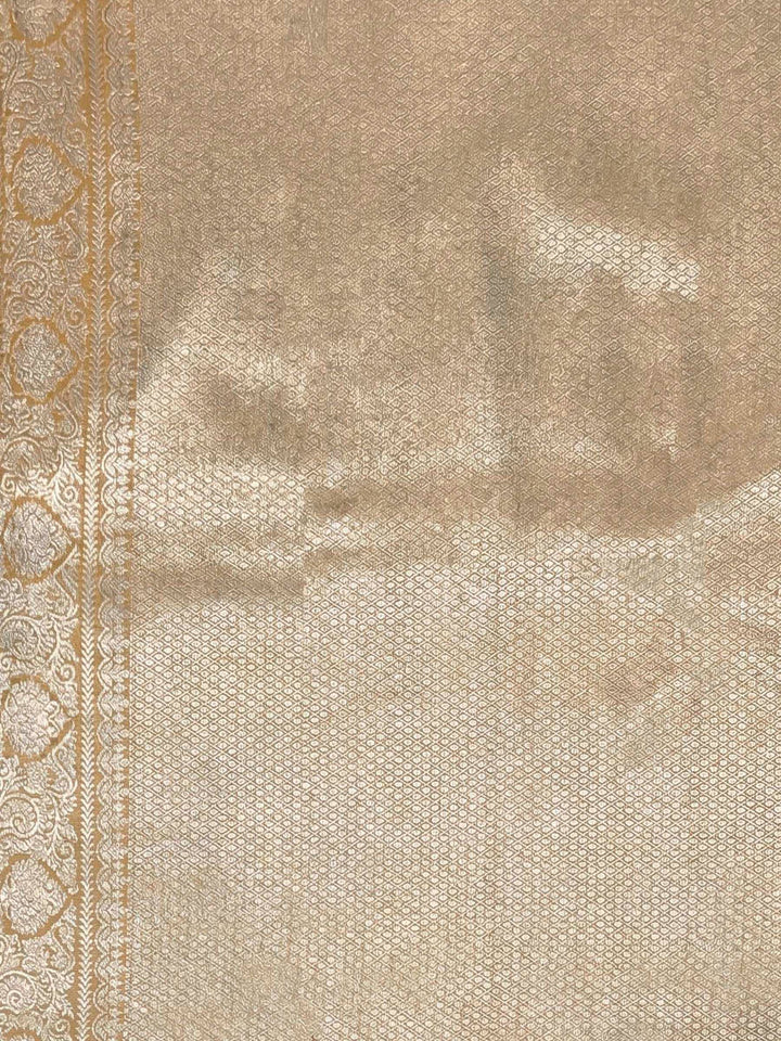 Beige Woven Design Art Silk Kanjivaram Saree