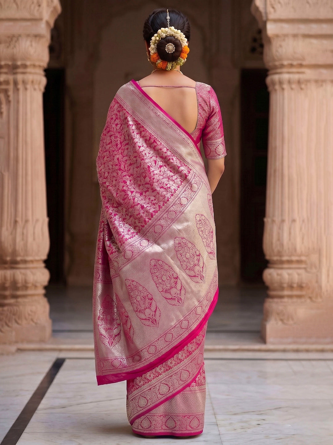 Rani Woven Design Art Silk Kanjivaram Saree