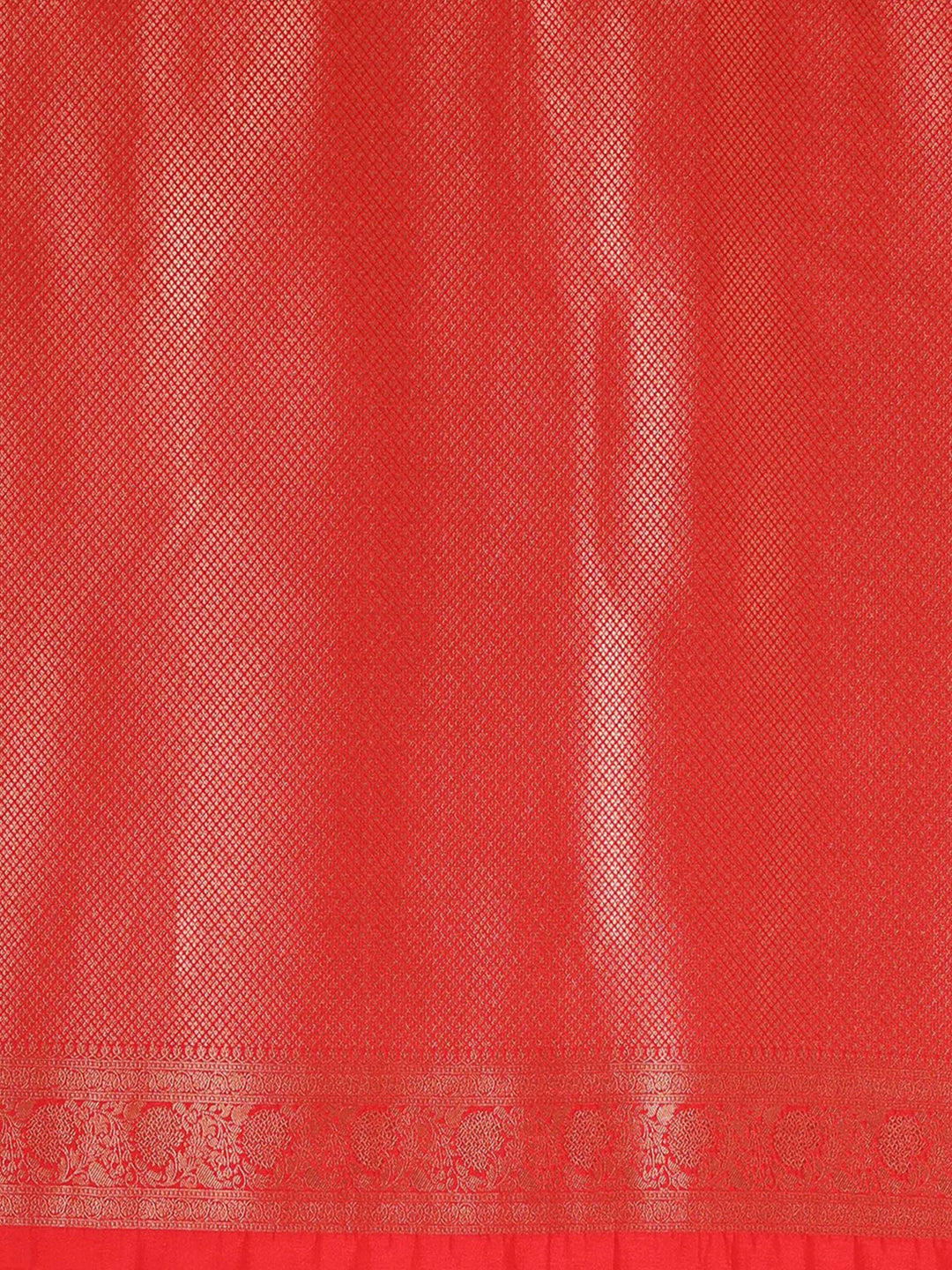 Off White Red Woven Design Kanjivaram Brocade Contrast Saree