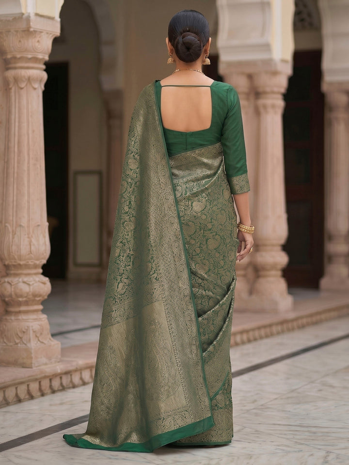 Green Woven Design Art Silk Kanjivaram Saree