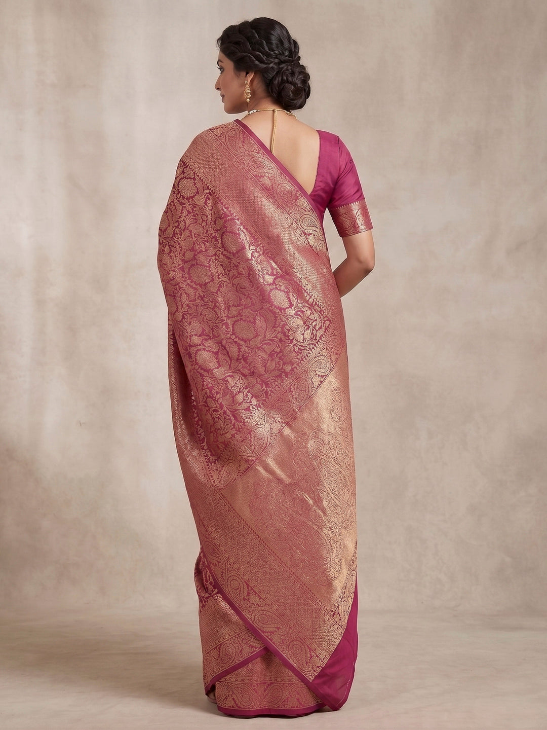 Lavender Woven Design Art Silk Kanjivaram Saree