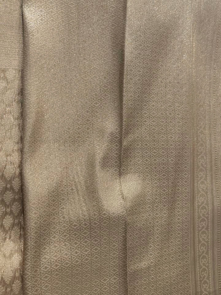 Beige Woven Design Art Silk Kanjivaram Saree
