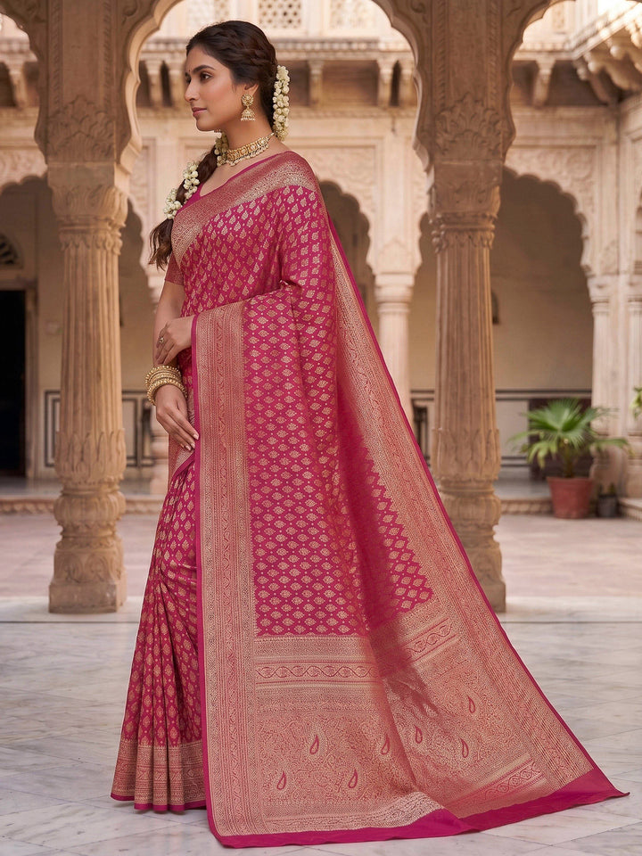 Orange Woven Design Art Silk Kanjivaram Saree