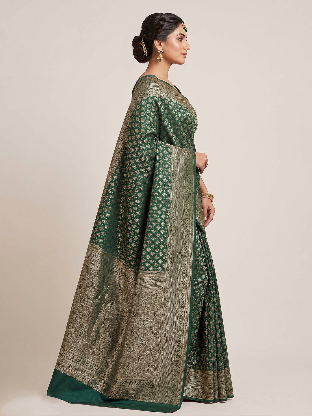 Green Woven Design Art Silk Kanjivaram Saree