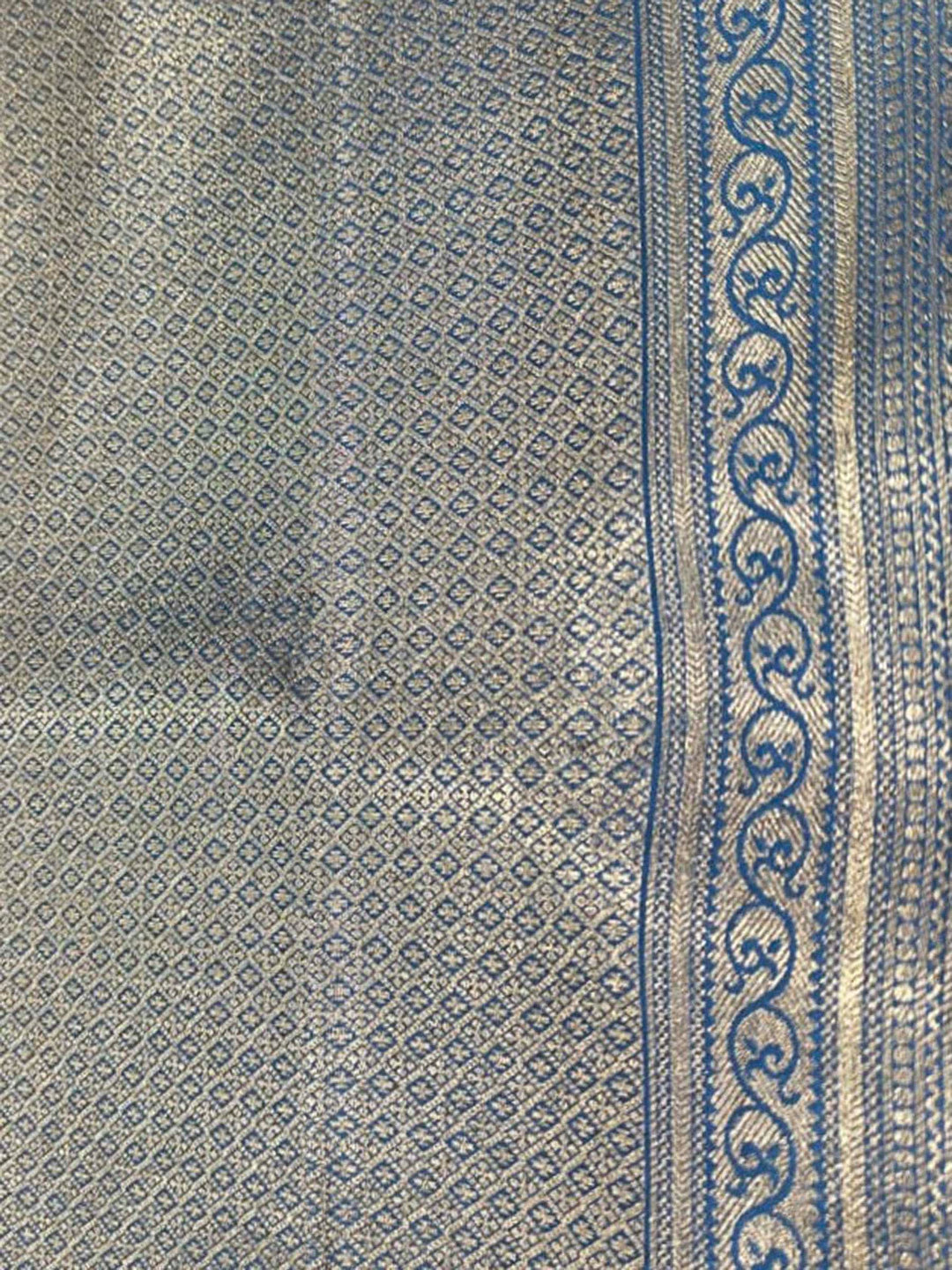 Dark Blue Woven Design Art Silk Kanjivaram Saree