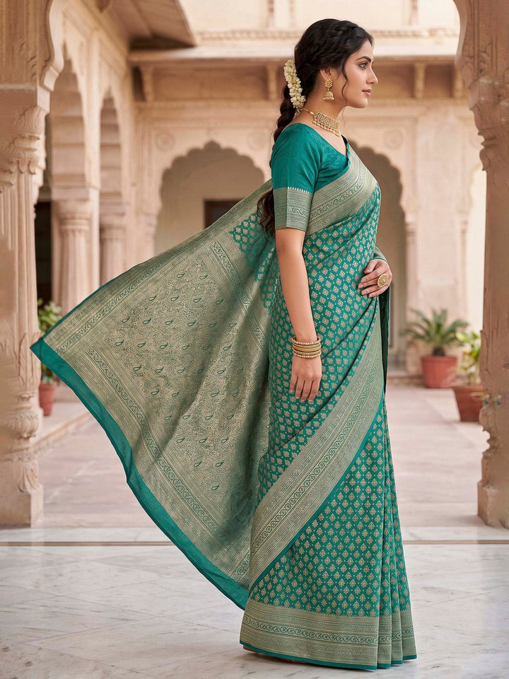 Green Woven Design Art Silk Kanjivaram Saree