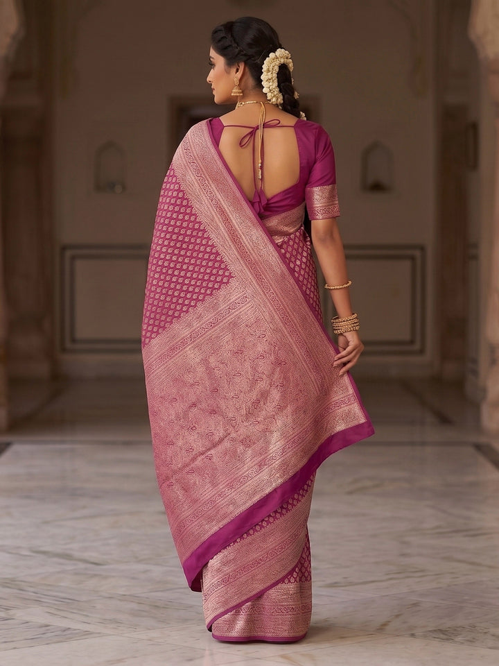 Maroon Woven Design Art Silk Kanjivaram Saree