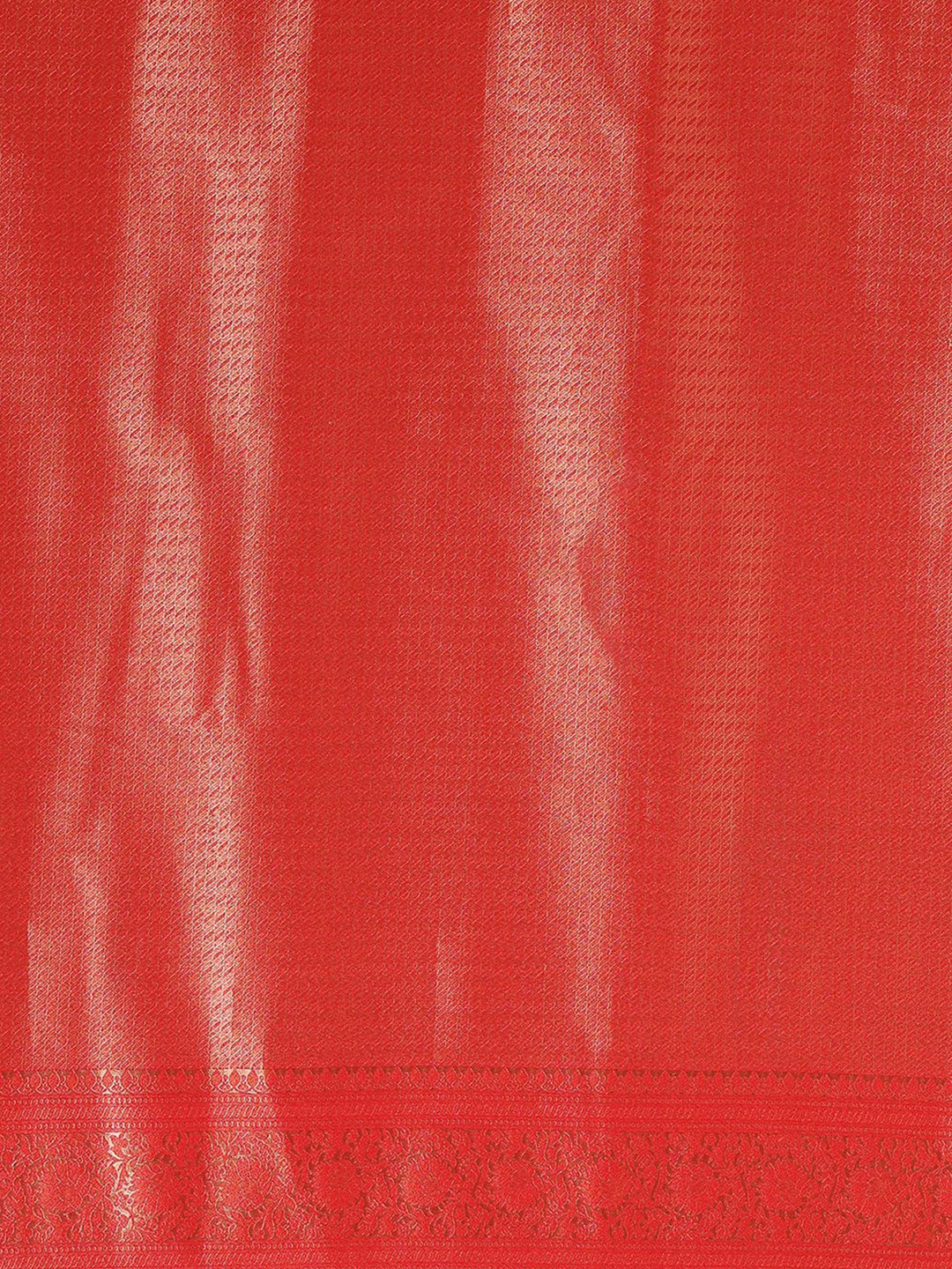 Off White Red Woven Design Kanjivaram Brocade Contrast Saree