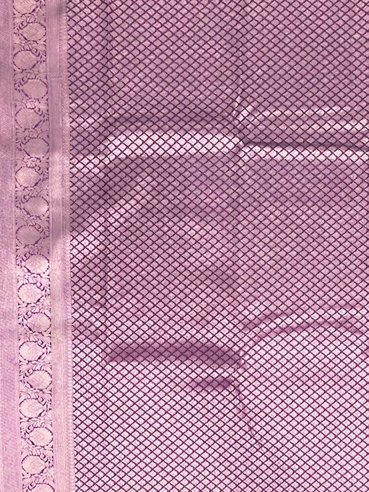 Lavender Woven Design Art Silk Kanjivaram Saree