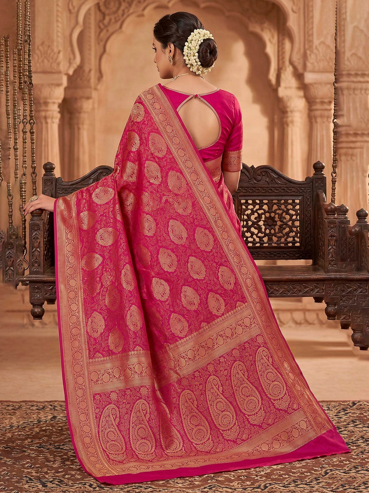 Rani Woven Design Art Silk Kanjivaram Saree