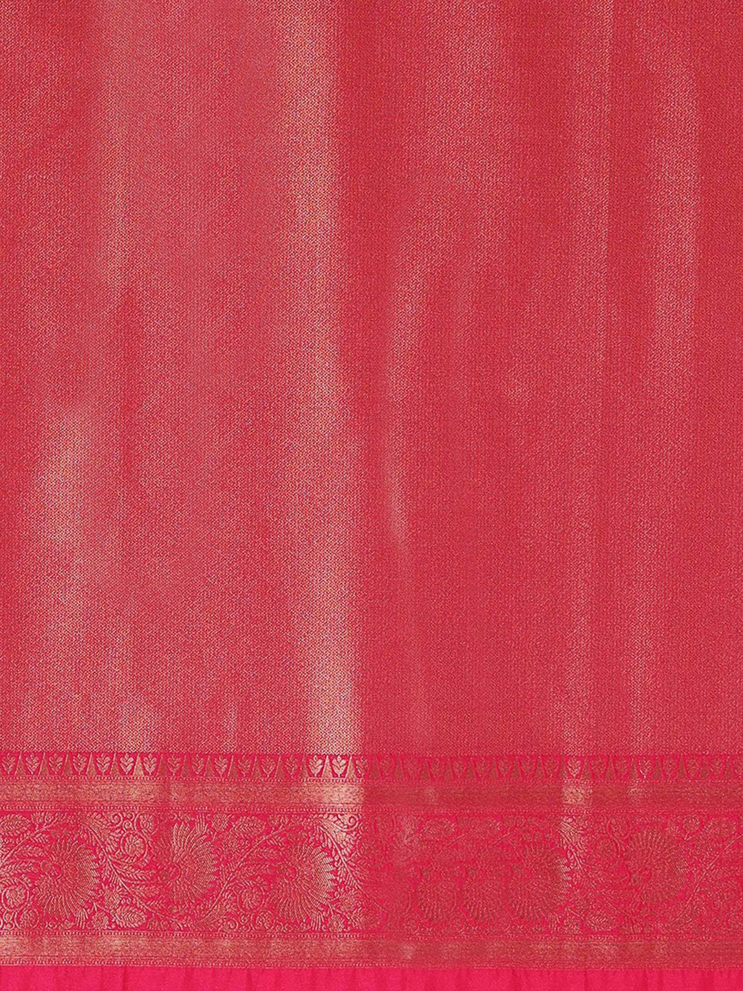 Off White Pink Woven Design Kanjivaram Brocade Contrast Saree