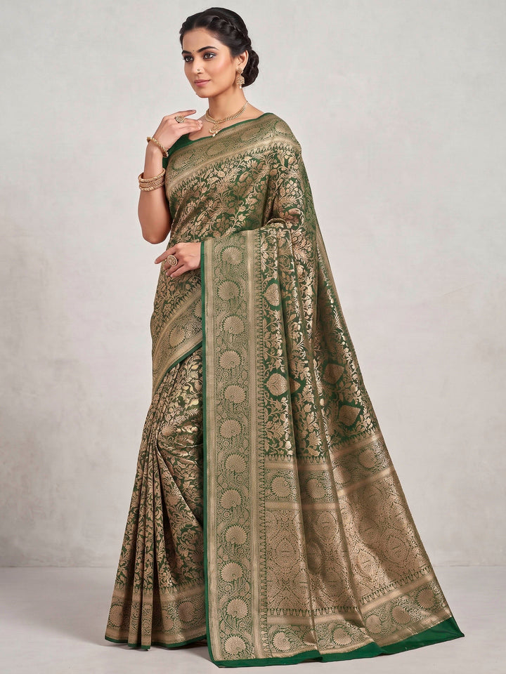 Green Woven Design Art Silk Kanjivaram Saree
