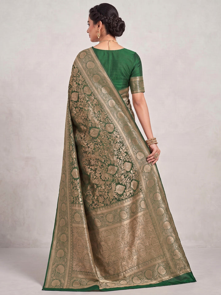 Green Woven Design Art Silk Kanjivaram Saree