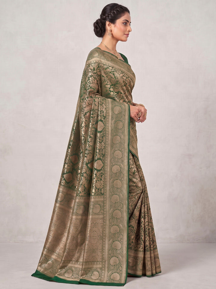 Green Woven Design Art Silk Kanjivaram Saree