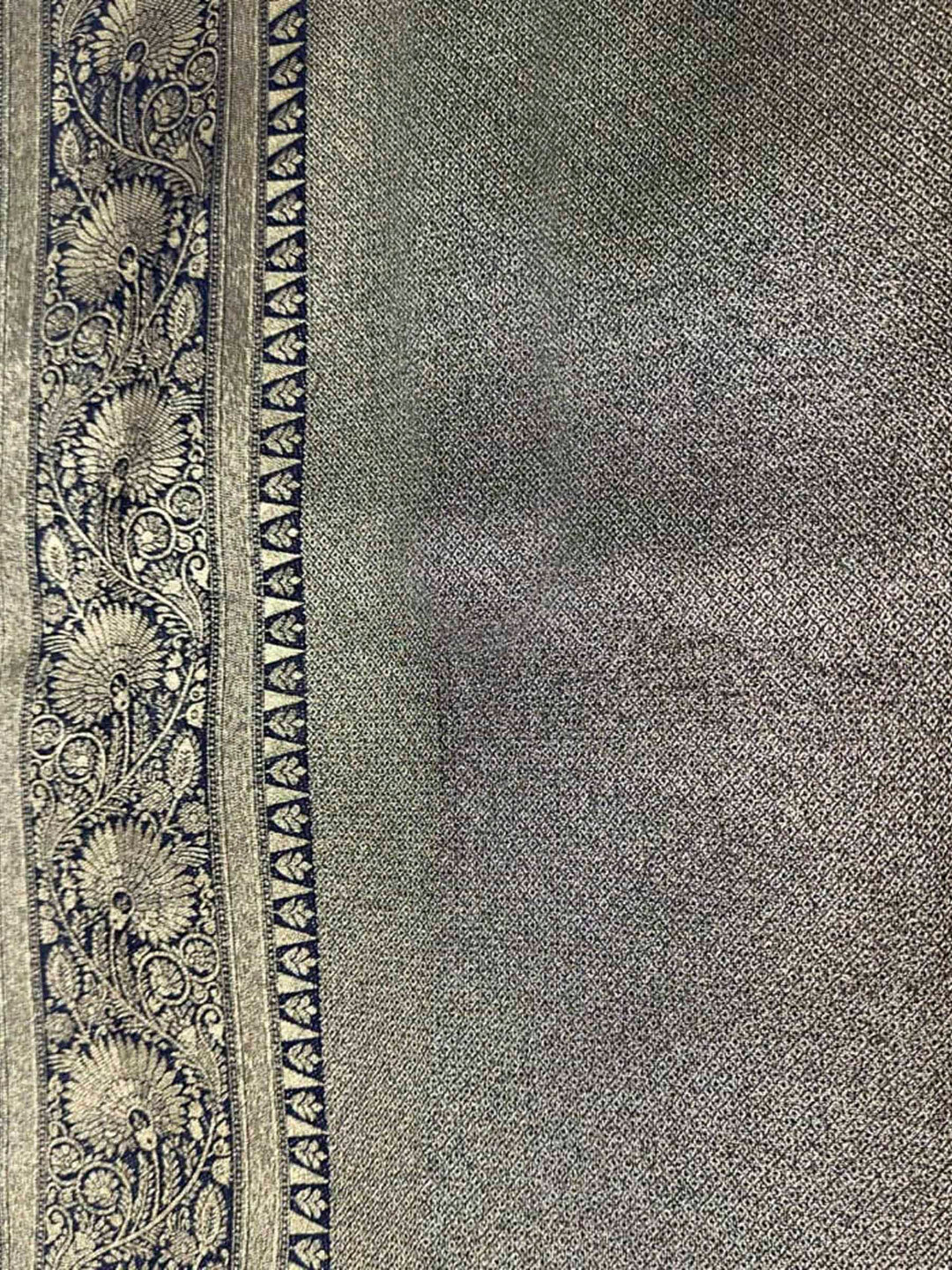 Navy Blue Woven Design Art Silk Kanjivaram Saree