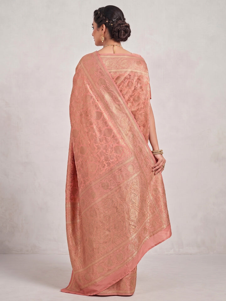 Orange Woven Design Art Silk Kanjivaram Saree