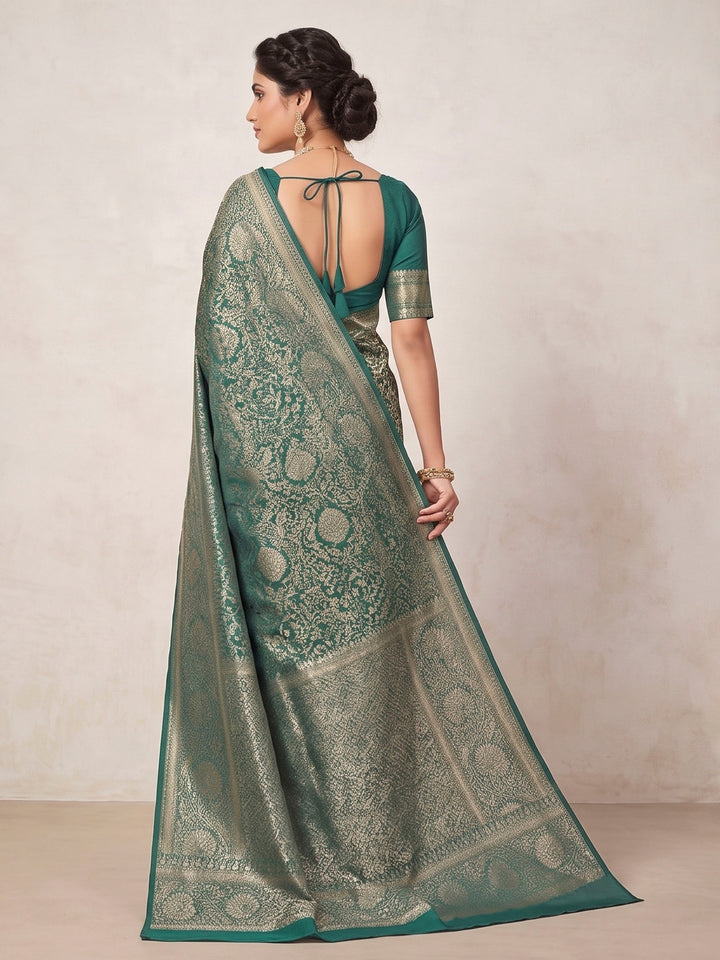 Light Green Woven Design Art Silk Kanjivaram Saree
