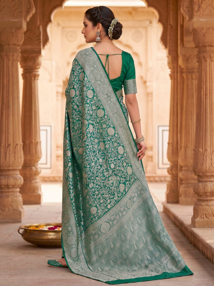 Green Woven Design Art Silk Kanjivaram Saree