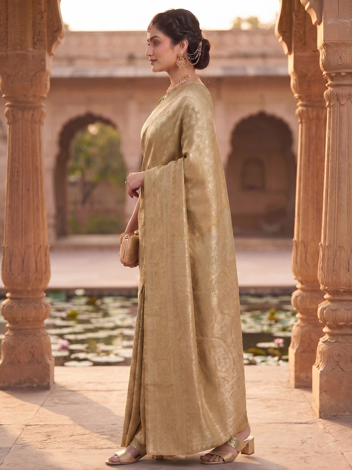 Off White Woven Design Art Silk Kanjivaram Saree