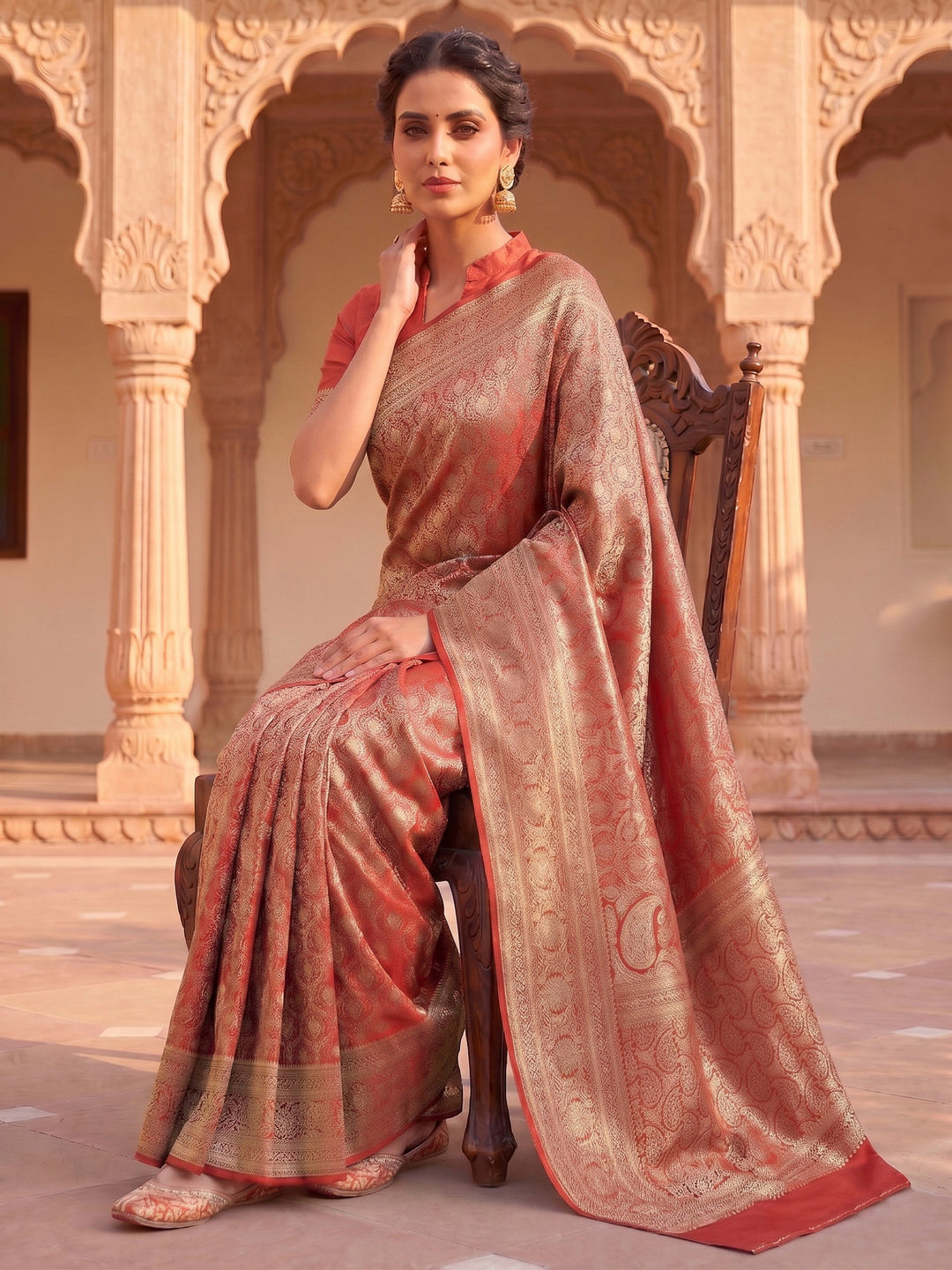 Gazari Woven Design Art Silk Kanjivaram Saree