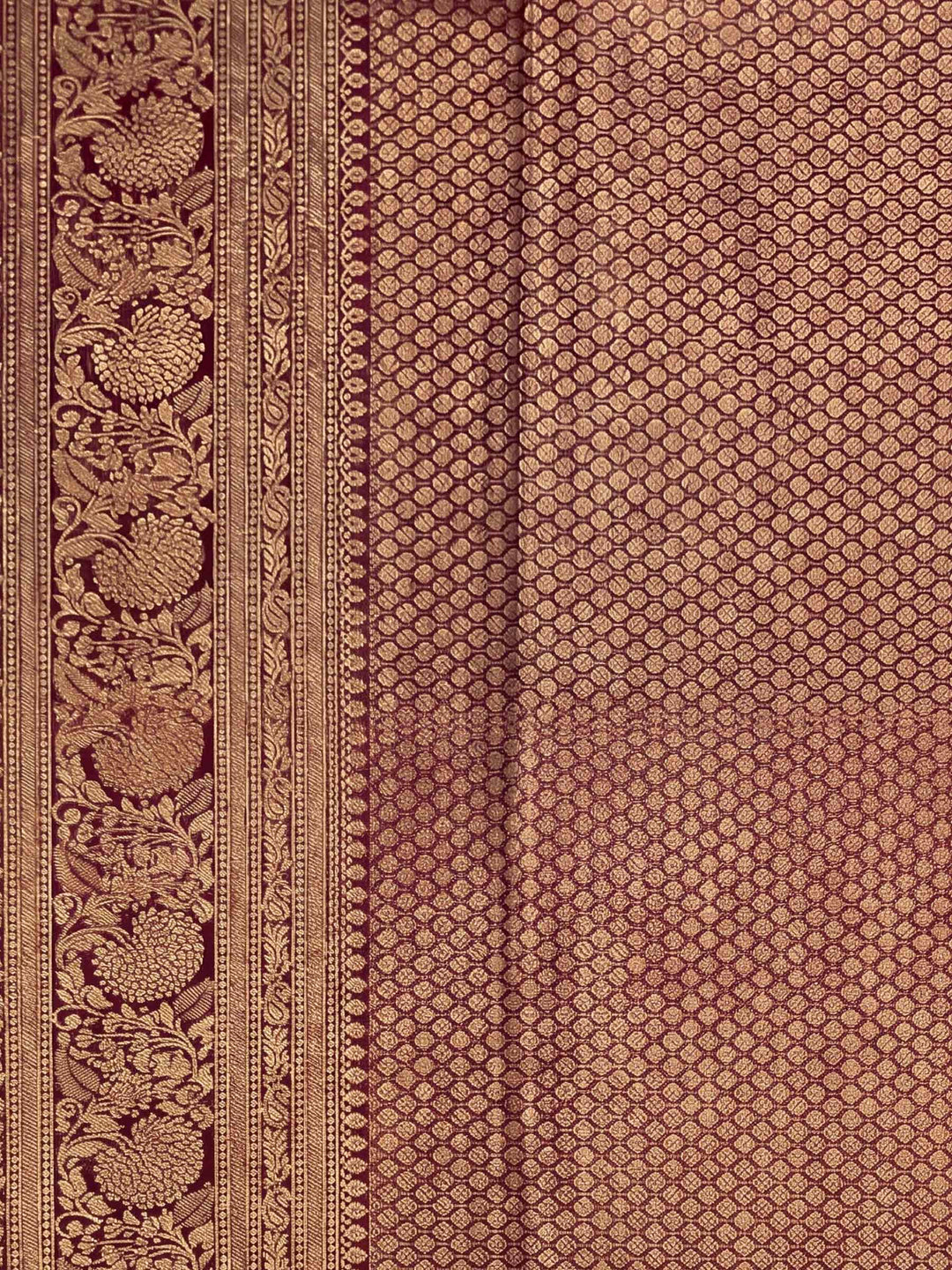 Maroon Woven Design Art Silk Kanjivaram Saree