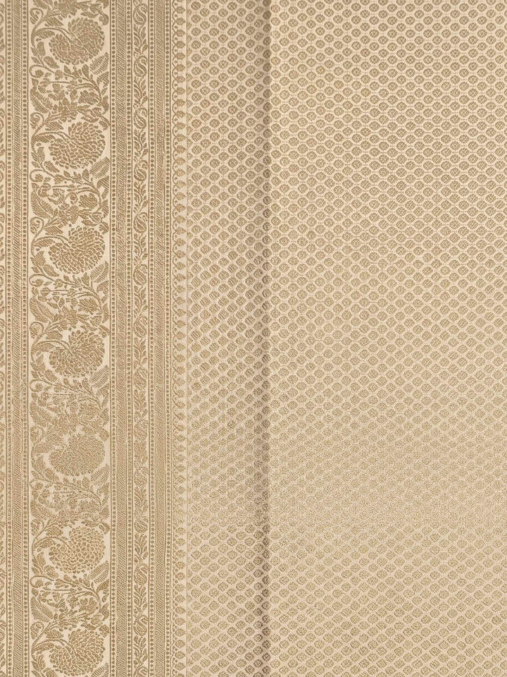 Off White Woven Design Art Silk Kanjivaram Saree