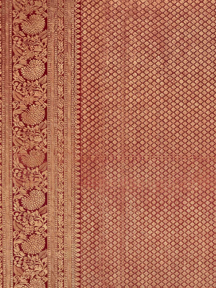 Red Woven Design Art Silk Kanjivaram Saree
