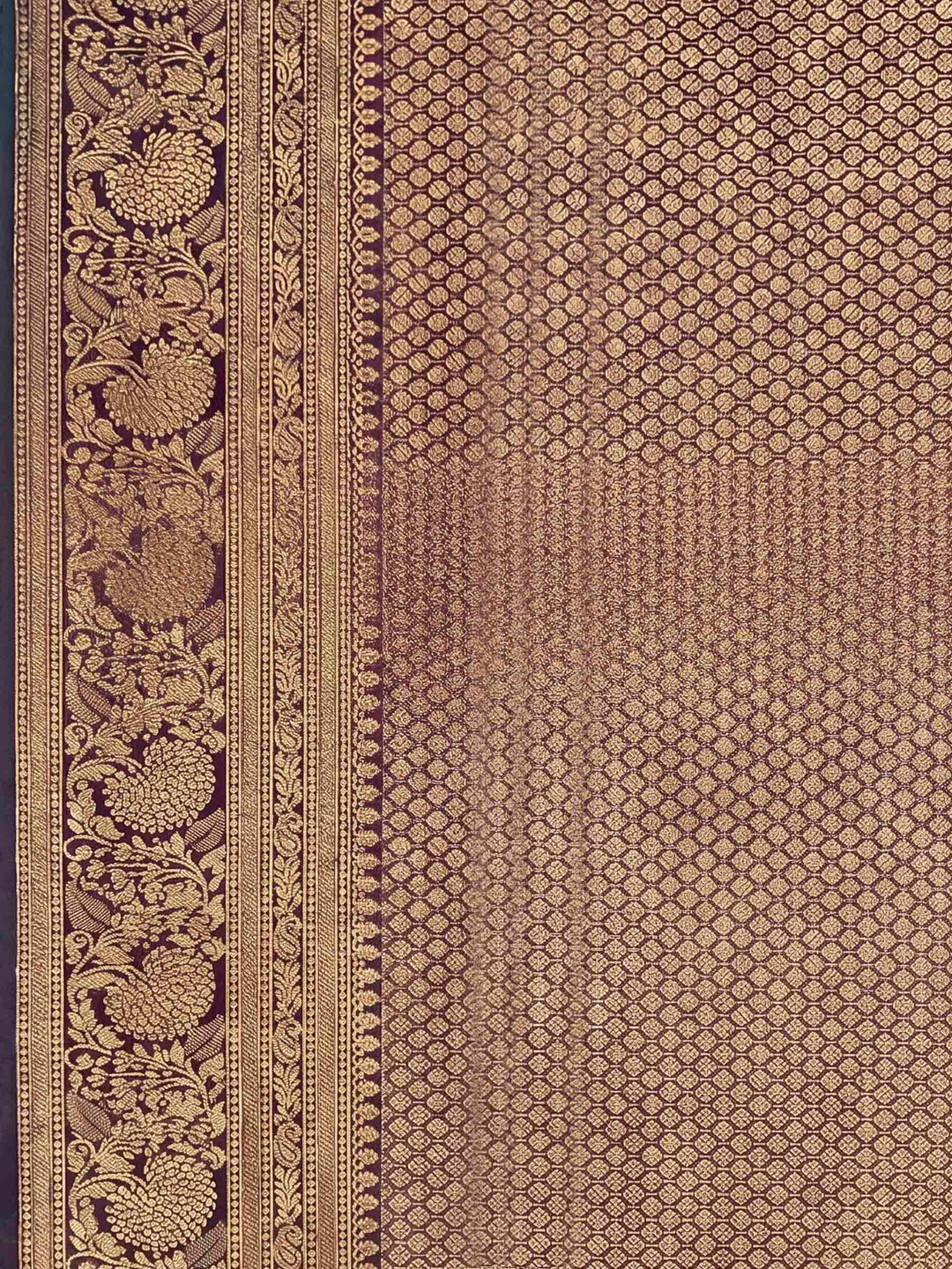 Wine Woven Design Art Silk Kanjivaram Saree