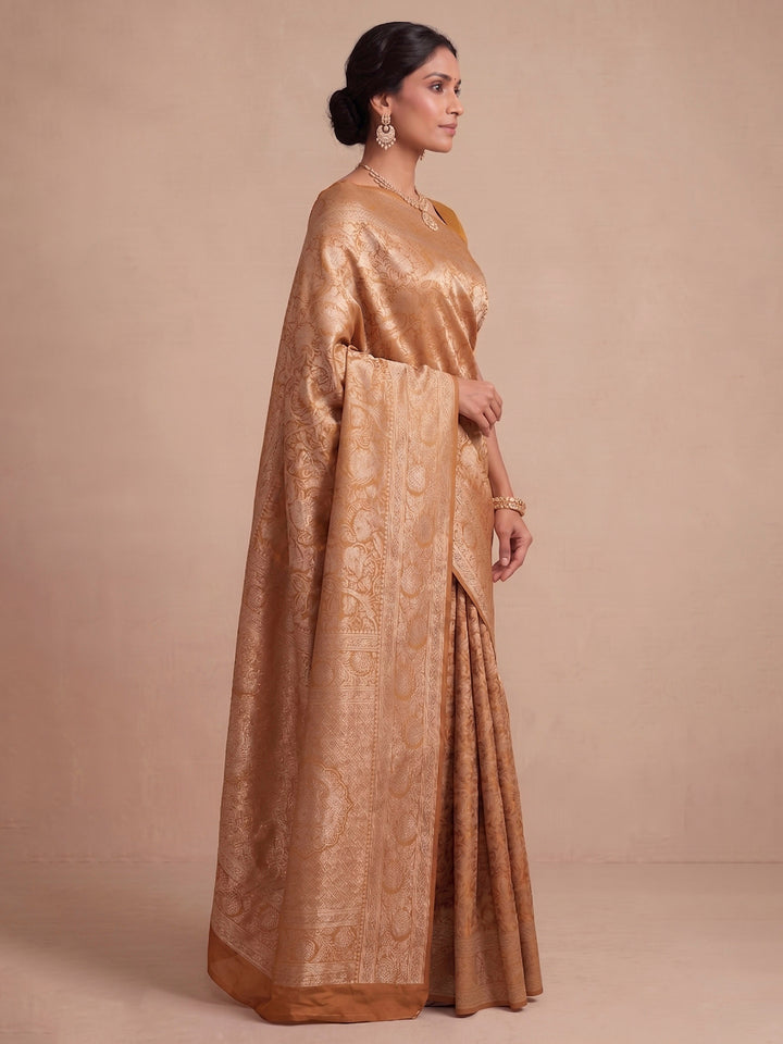 Yellow Woven Design Art Silk Kanjivaram Saree