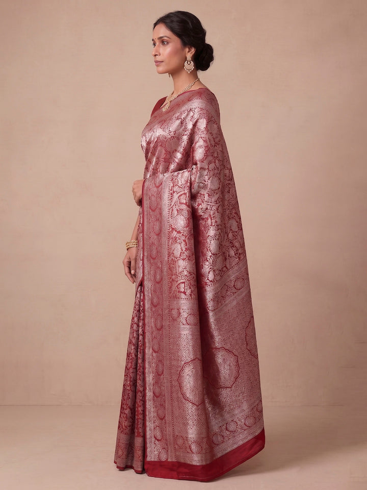 Red Woven Design Art Silk Kanjivaram Saree