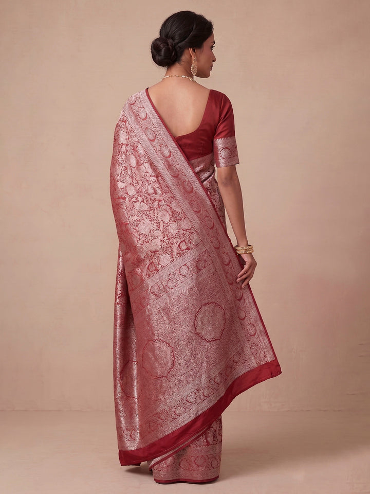Red Woven Design Art Silk Kanjivaram Saree