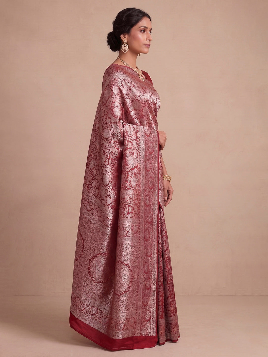 Red Woven Design Art Silk Kanjivaram Saree