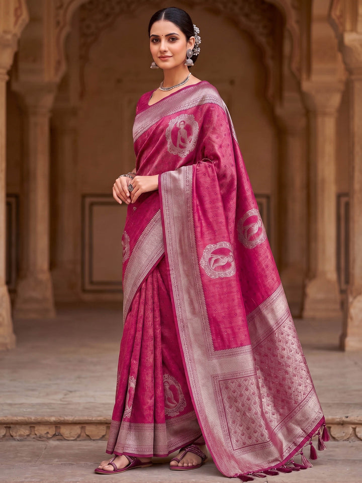 Rani Woven Design Art Silk Kanjivaram Saree