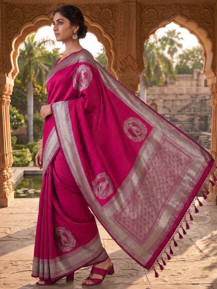 Rani Woven Design Art Silk Kanjivaram Saree