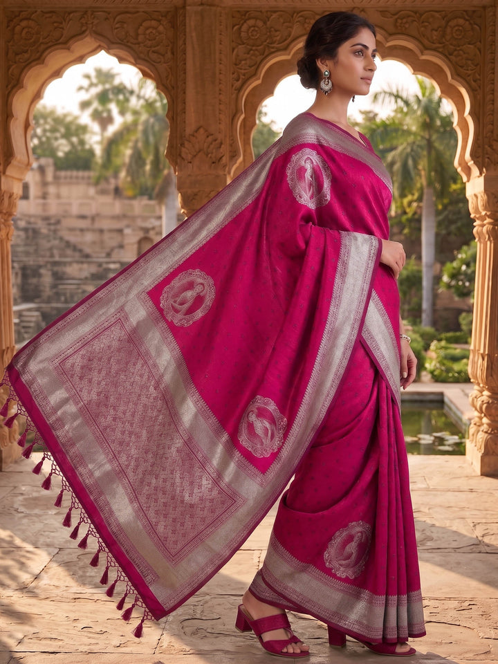 Rani Woven Design Art Silk Kanjivaram Saree