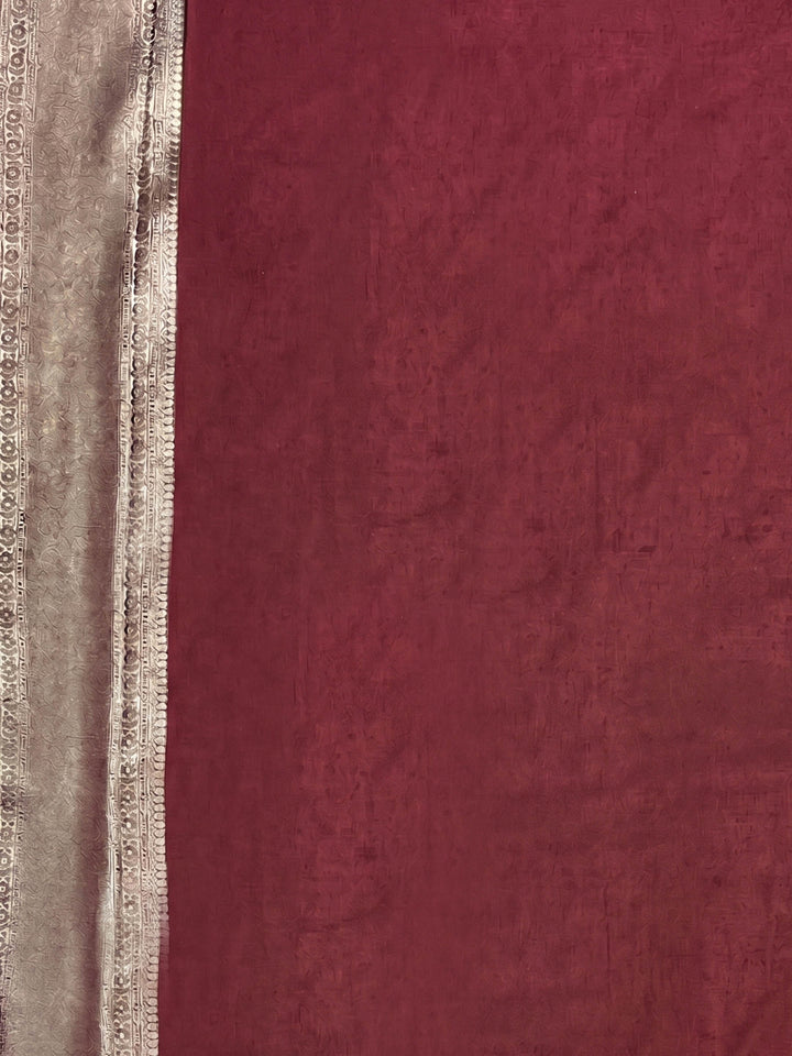 Wine Woven Design Art Silk Kanjivaram Saree