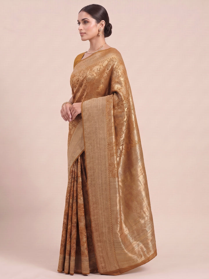 Yellow Woven Design Art Silk Kanjivaram Saree