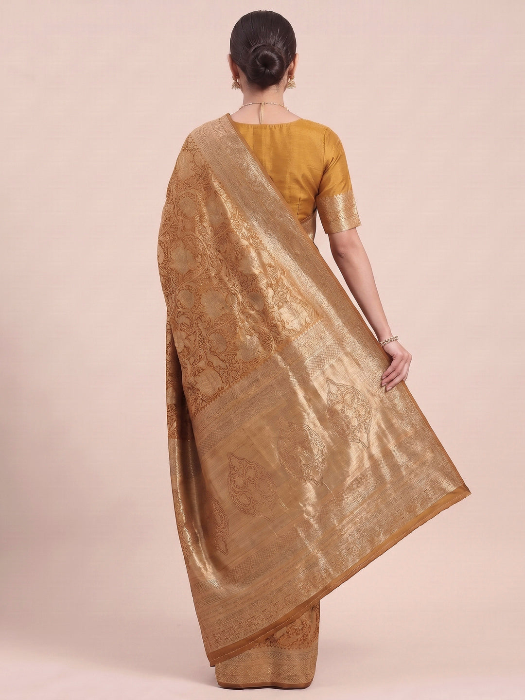 Yellow Woven Design Art Silk Kanjivaram Saree