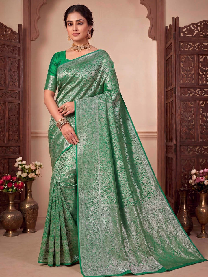 Green Woven Design Art Silk Kanjivaram Saree