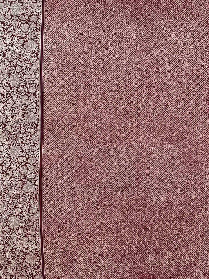 Wine Woven Design Art Silk Kanjivaram Saree