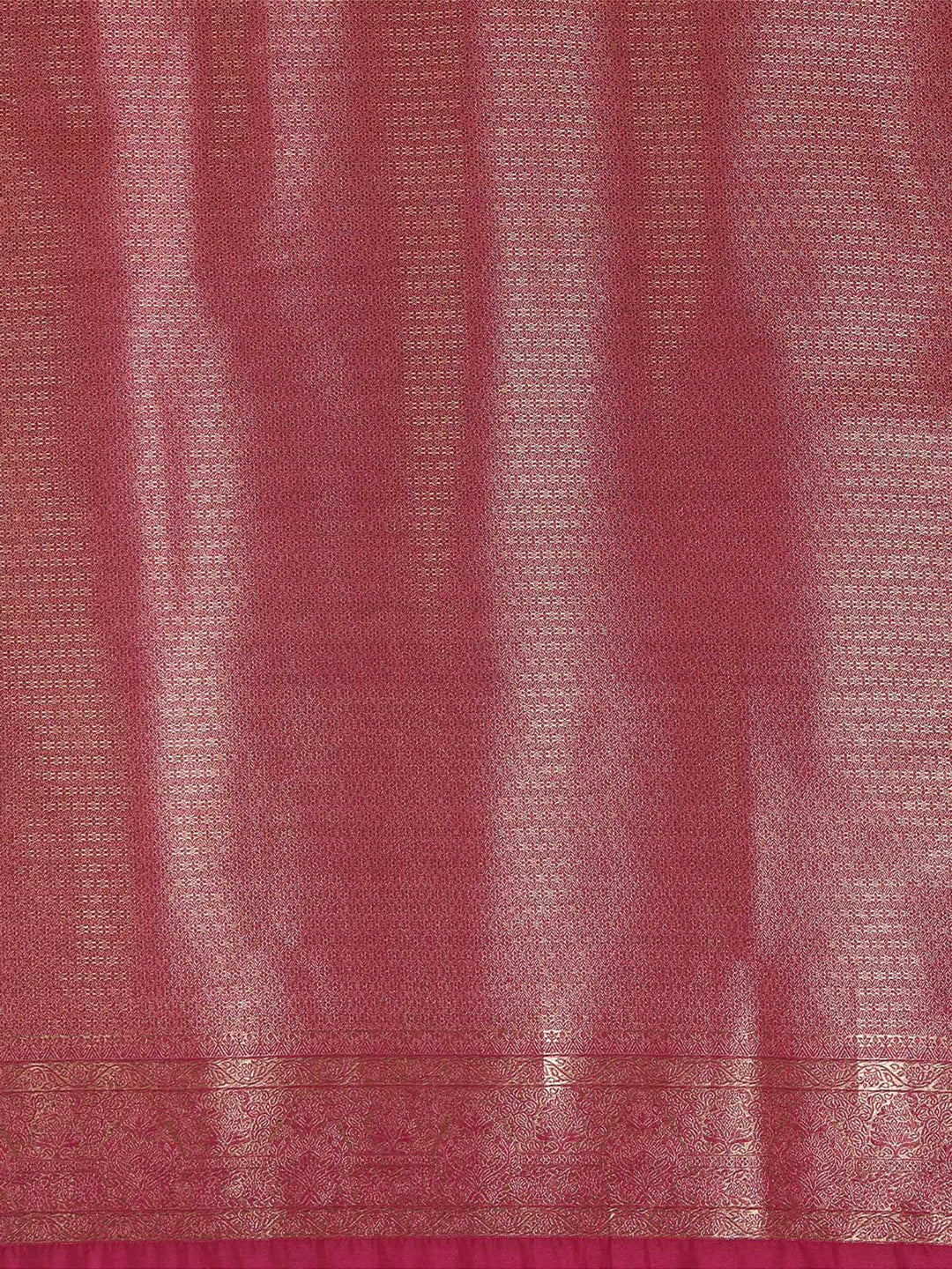 Off White Lavender Woven Design Kanjivaram Brocade Contrast Saree