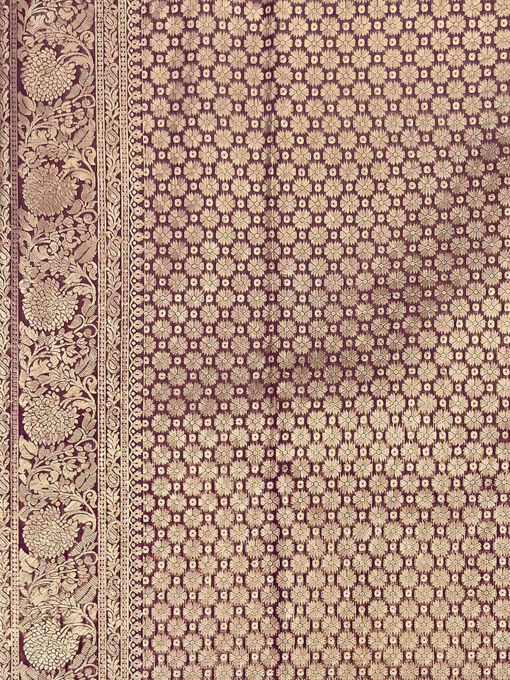 Lavender Woven Design Art Silk Kanjivaram Saree