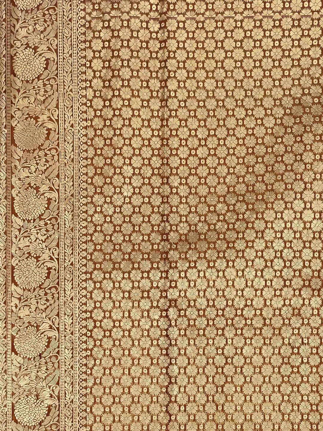 Mustard Woven Design Art Silk Kanjivaram Saree