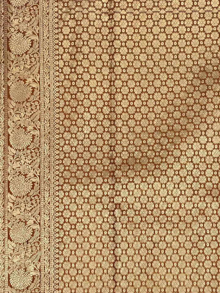 Mustard Woven Design Art Silk Kanjivaram Saree