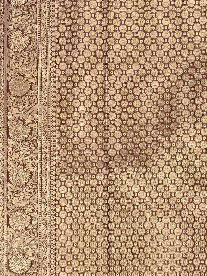 Off White Woven Design Art Silk Kanjivaram Saree