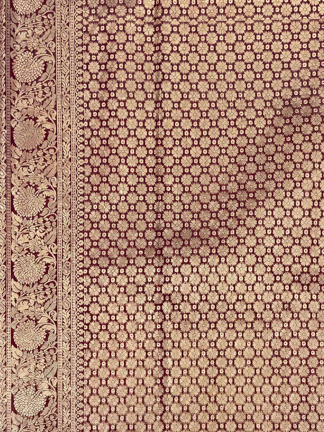Wine Woven Design Art Silk Kanjivaram Saree
