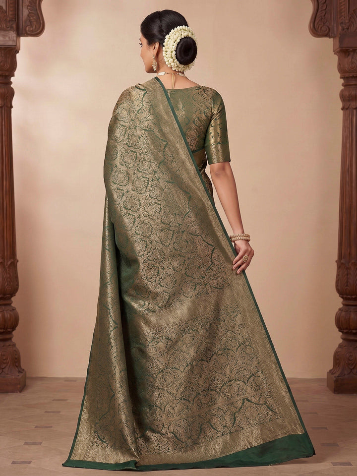 Green Woven Design Art Silk Kanjivaram Saree