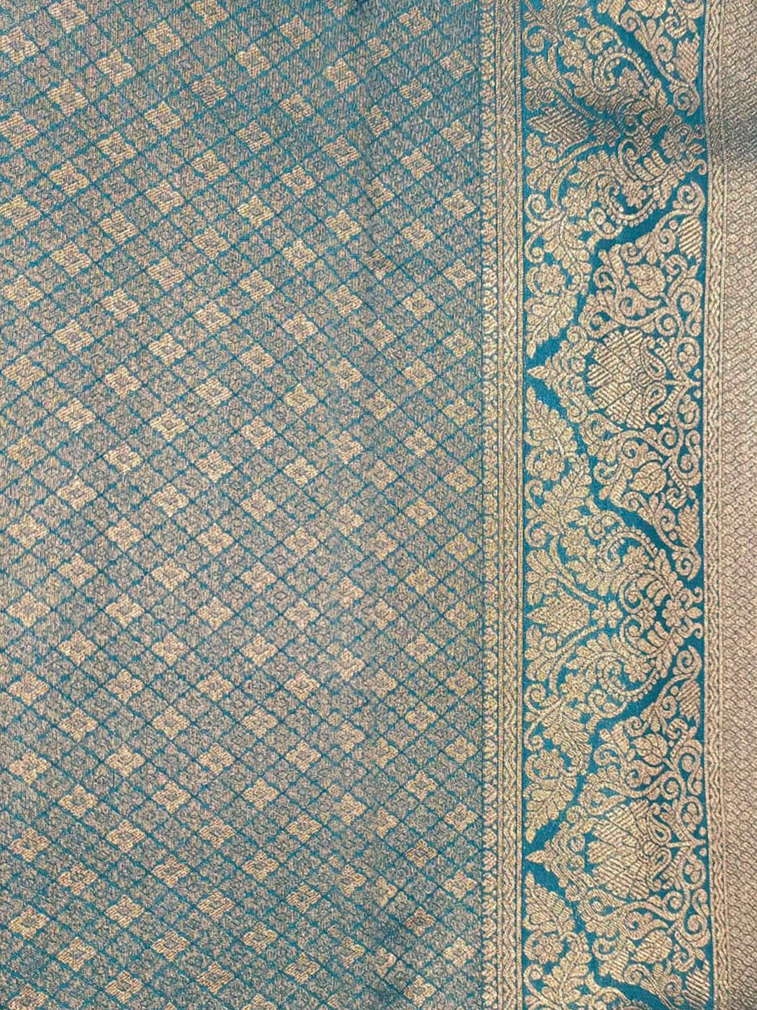 Dark Blue Woven Design Art Silk Kanjivaram Saree