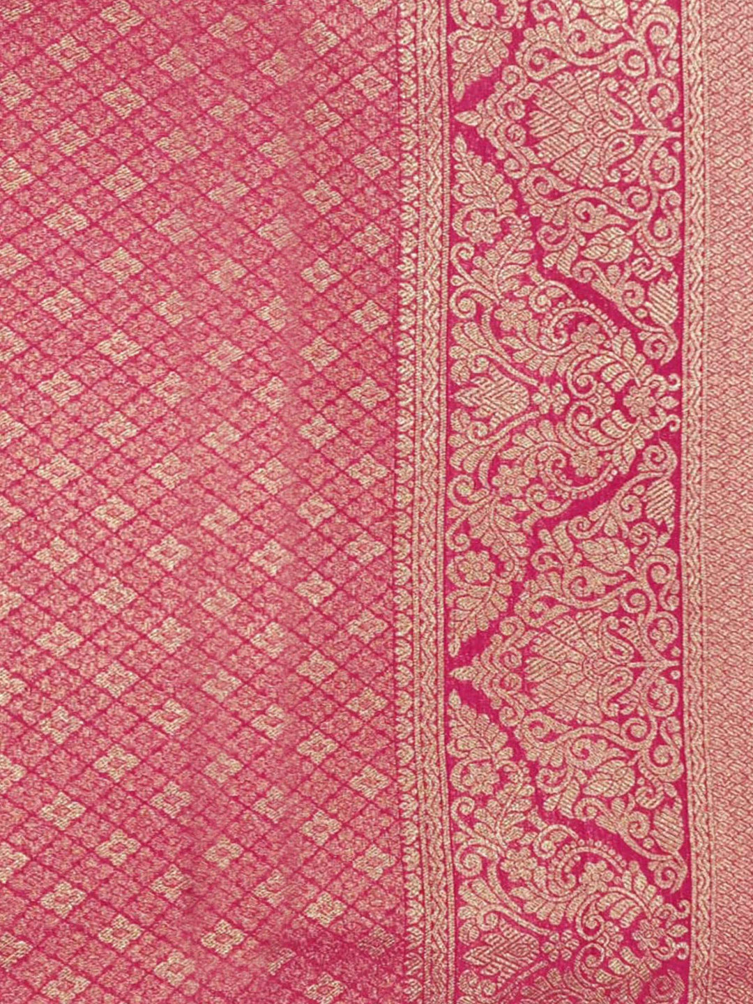 Pink Woven Design Art Silk Kanjivaram Saree