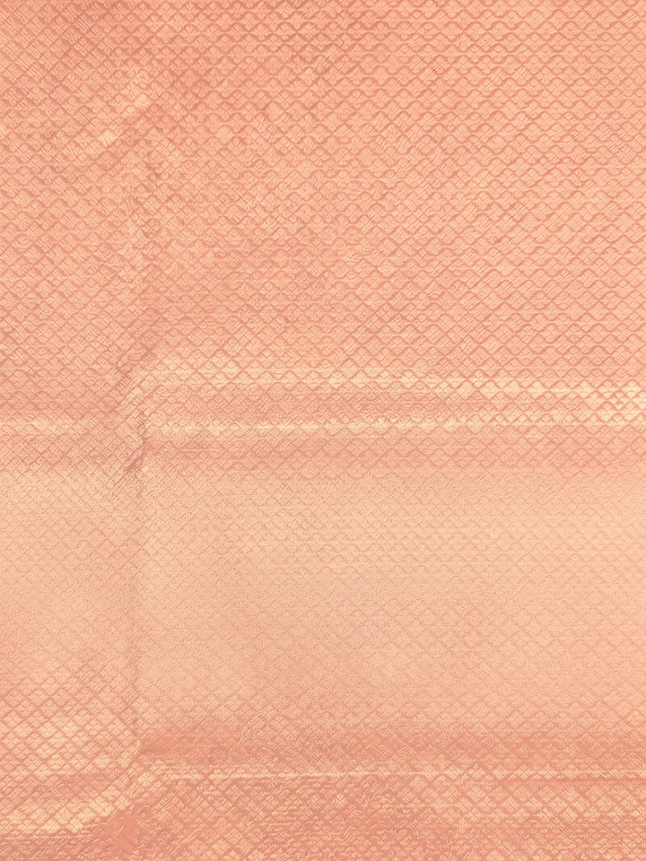 Peach Woven Design Art Silk Kanjivaram Saree